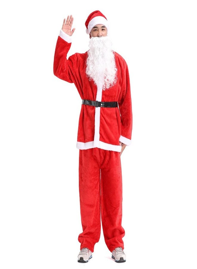 Lilone 5 Piece Santa Clause Christmas Day Costume & Fancy Dress | Jacket, Trouser, Belt Cap & Beard | Free Size (0 to 3) - Image 5